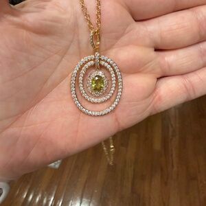 Bomb Party 2025 August birthday peridot necklace